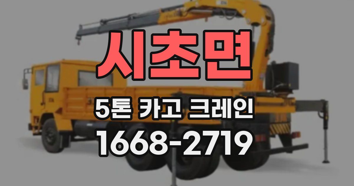 시초면 5톤 카고 크레인