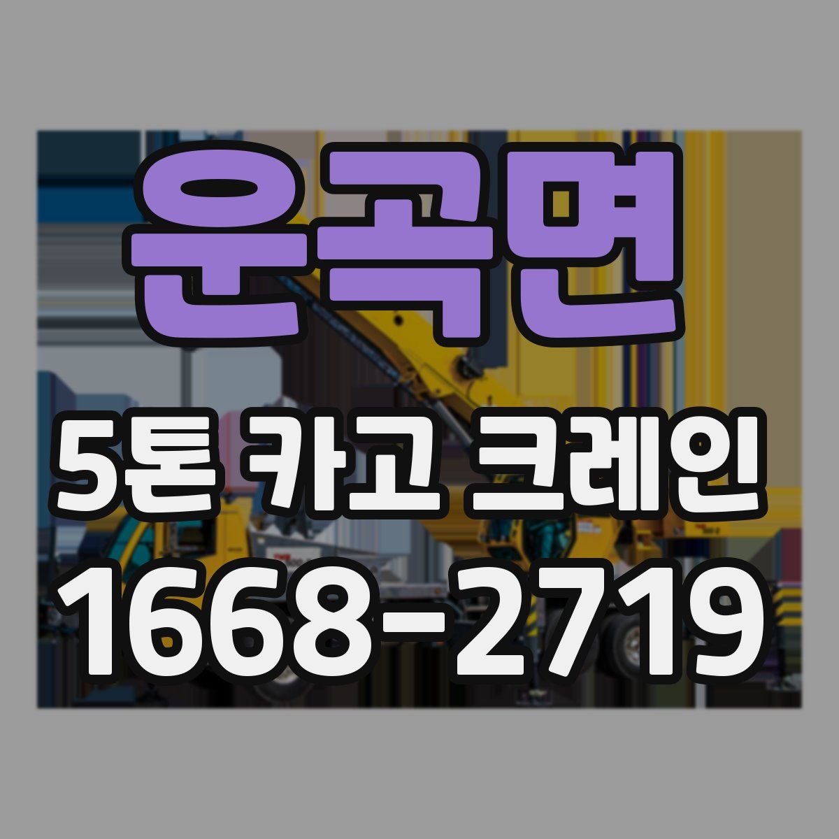 운곡면 5톤 카고 크레인