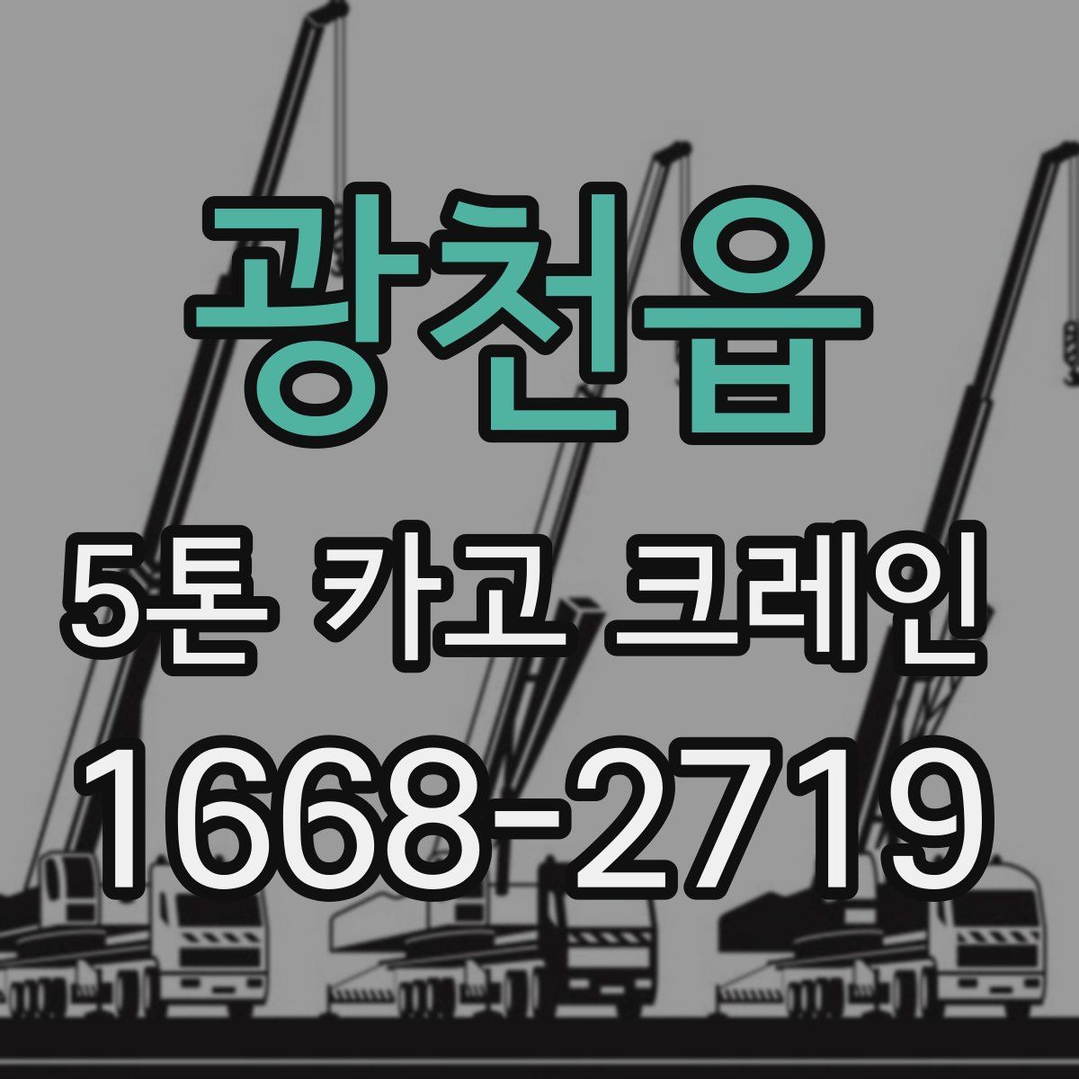 광천읍 5톤 카고 크레인