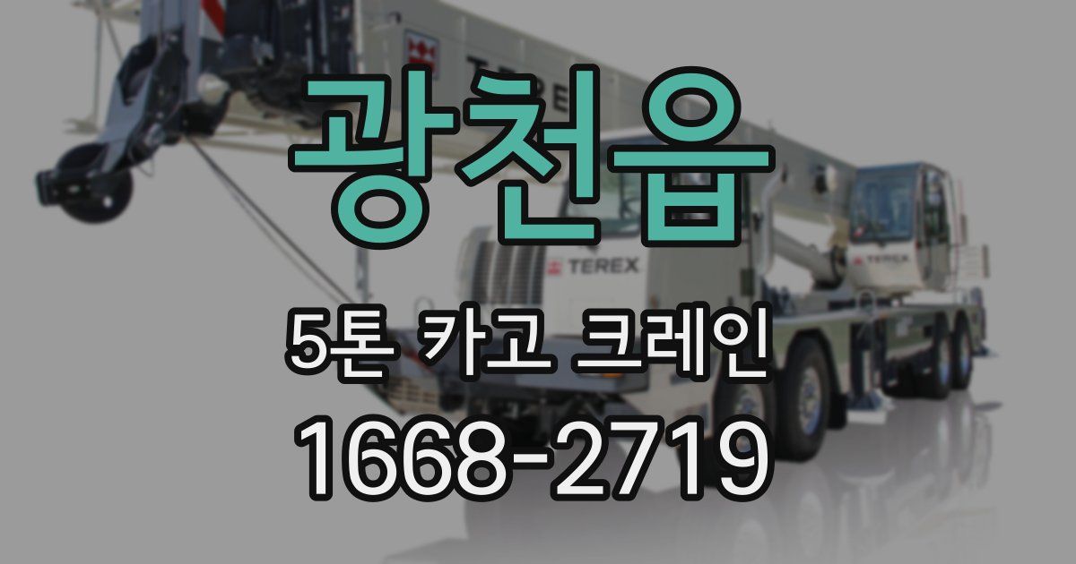광천읍 5톤 카고 크레인
