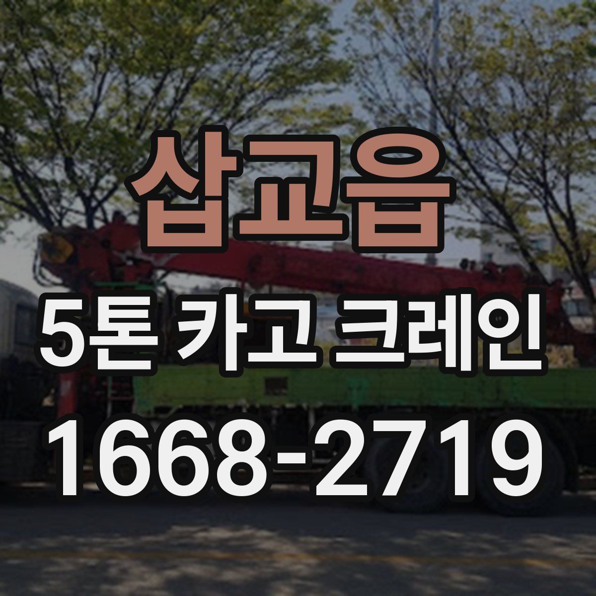 삽교읍 5톤 카고 크레인