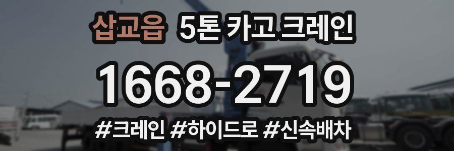 삽교읍 5톤 카고 크레인