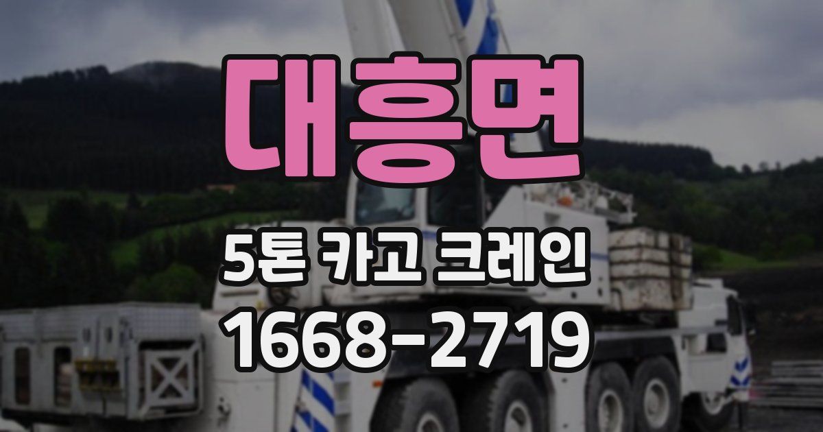 대흥면 5톤 카고 크레인