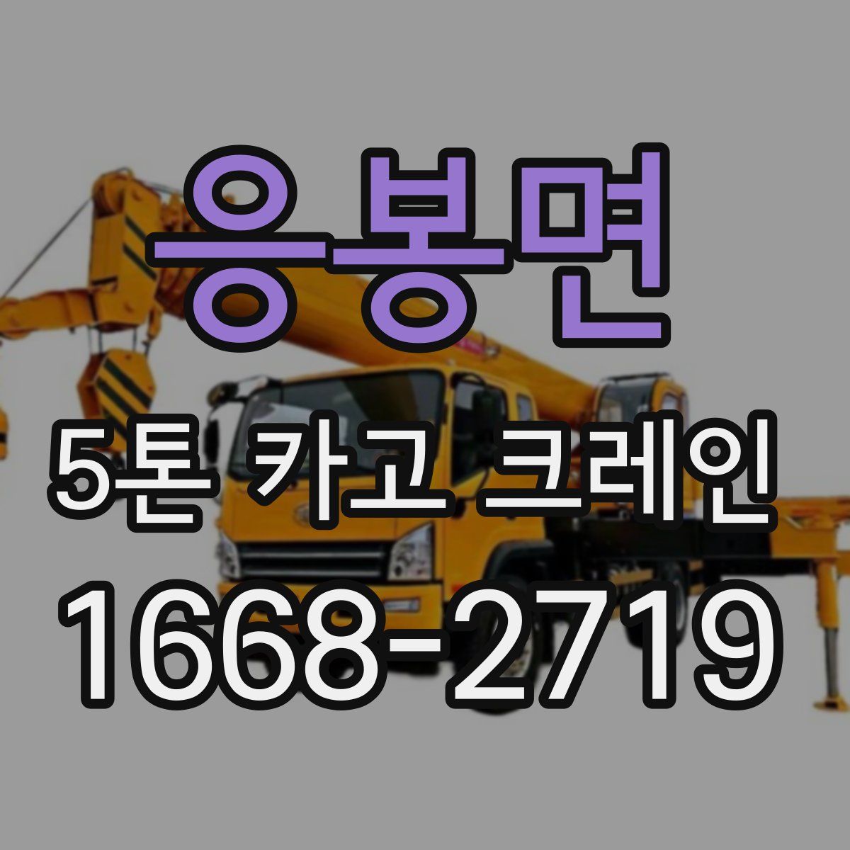 응봉면 5톤 카고 크레인