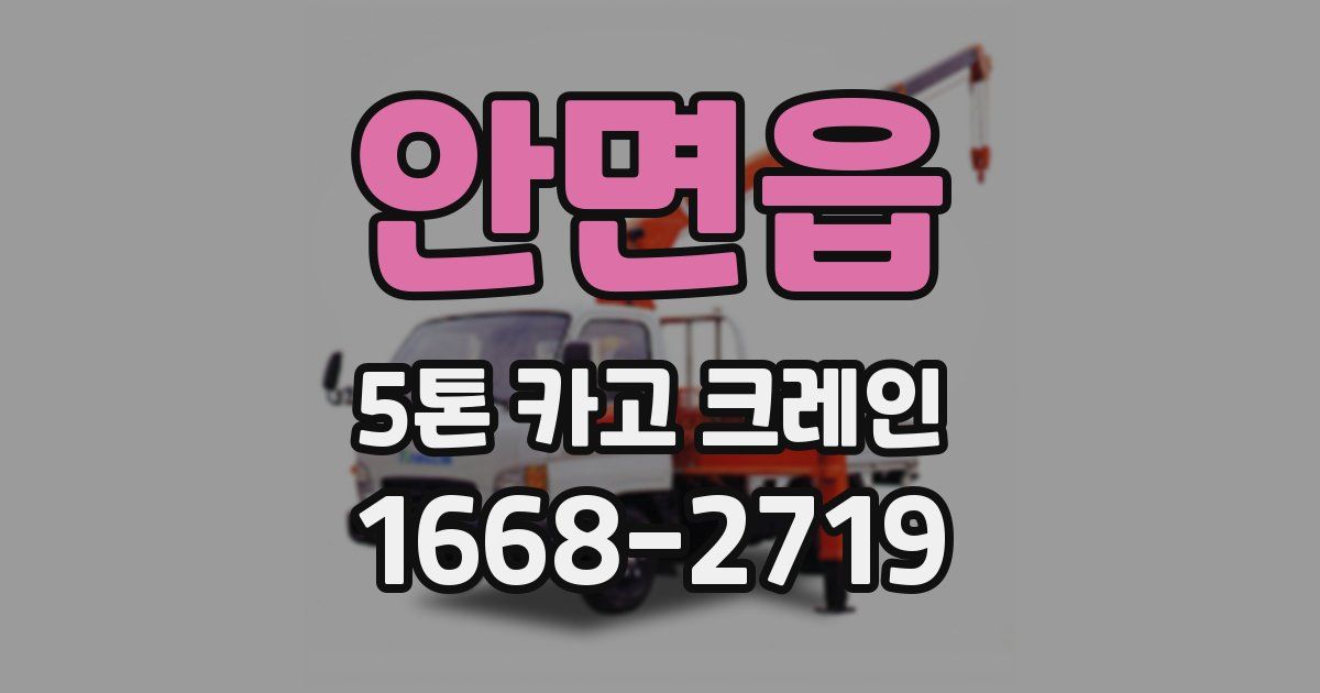 안면읍 5톤 카고 크레인