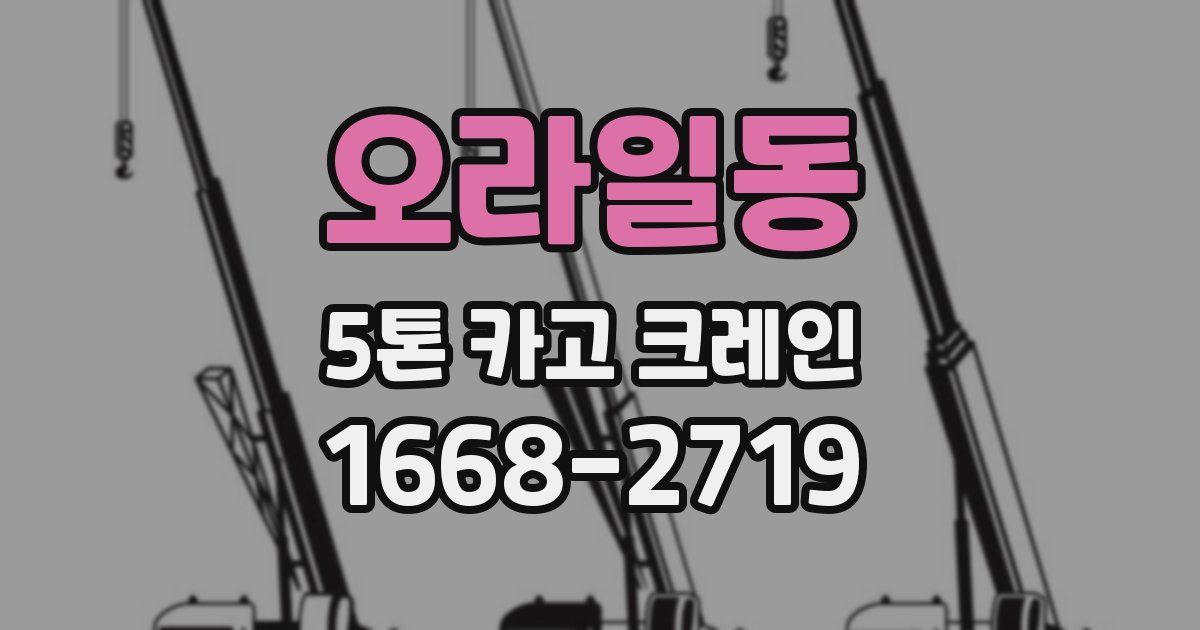 오라일동 5톤 카고 크레인