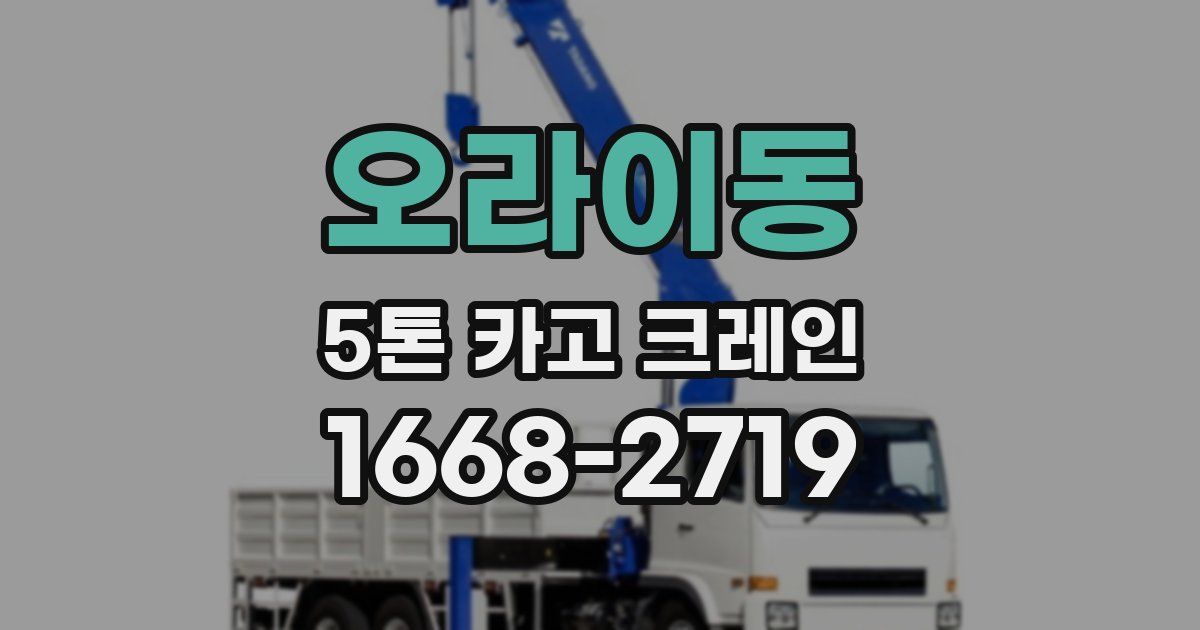 오라이동 5톤 카고 크레인