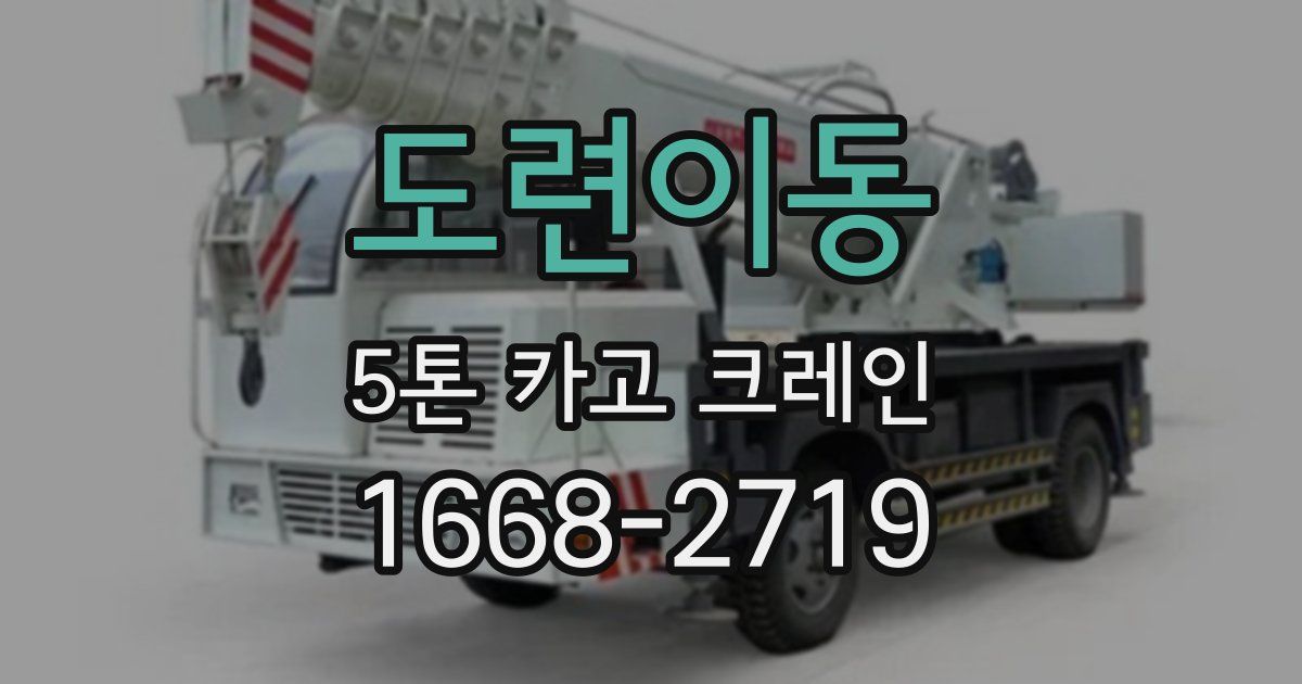 도련이동 5톤 카고 크레인