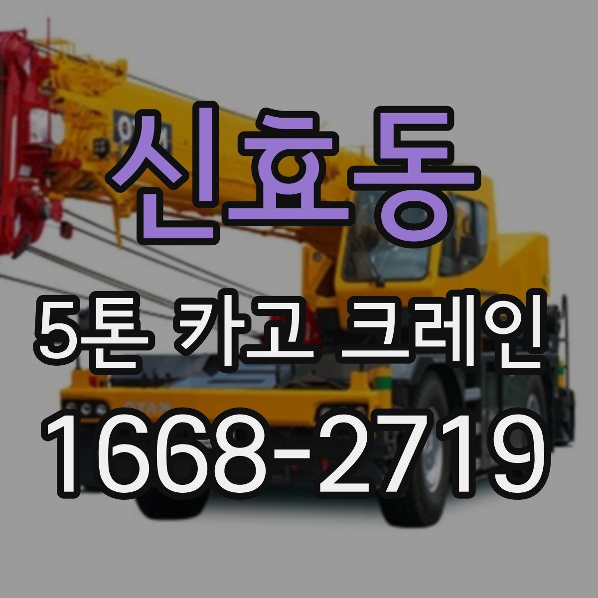 신효동 5톤 카고 크레인