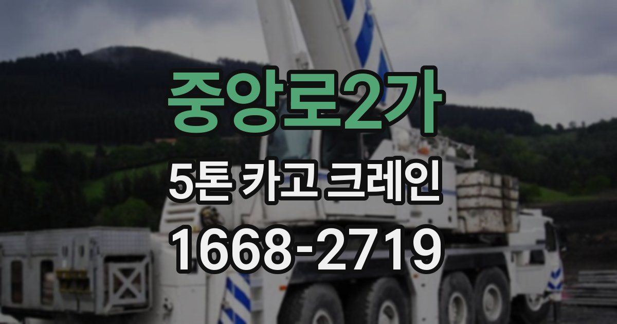 중앙로2가 5톤 카고 크레인