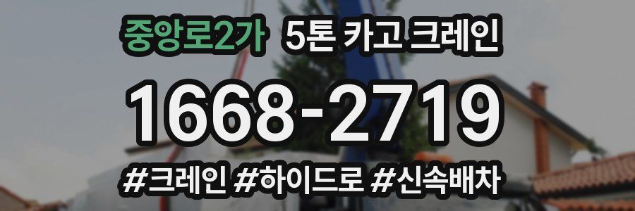 중앙로2가 5톤 카고 크레인