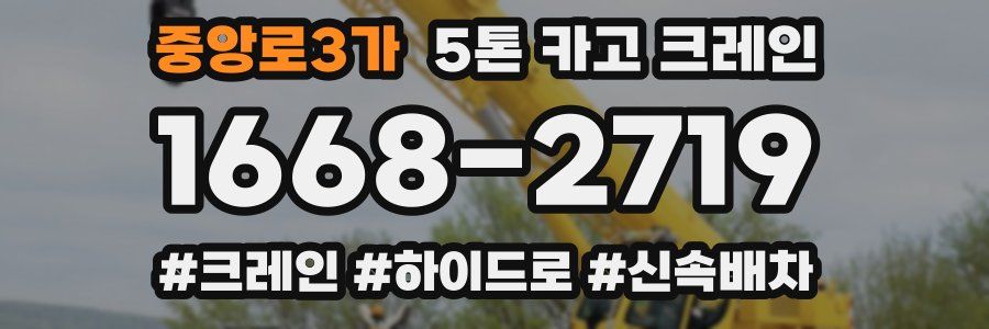 중앙로3가 5톤 카고 크레인