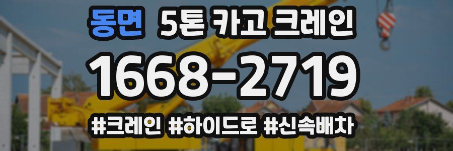 동면 5톤 카고 크레인