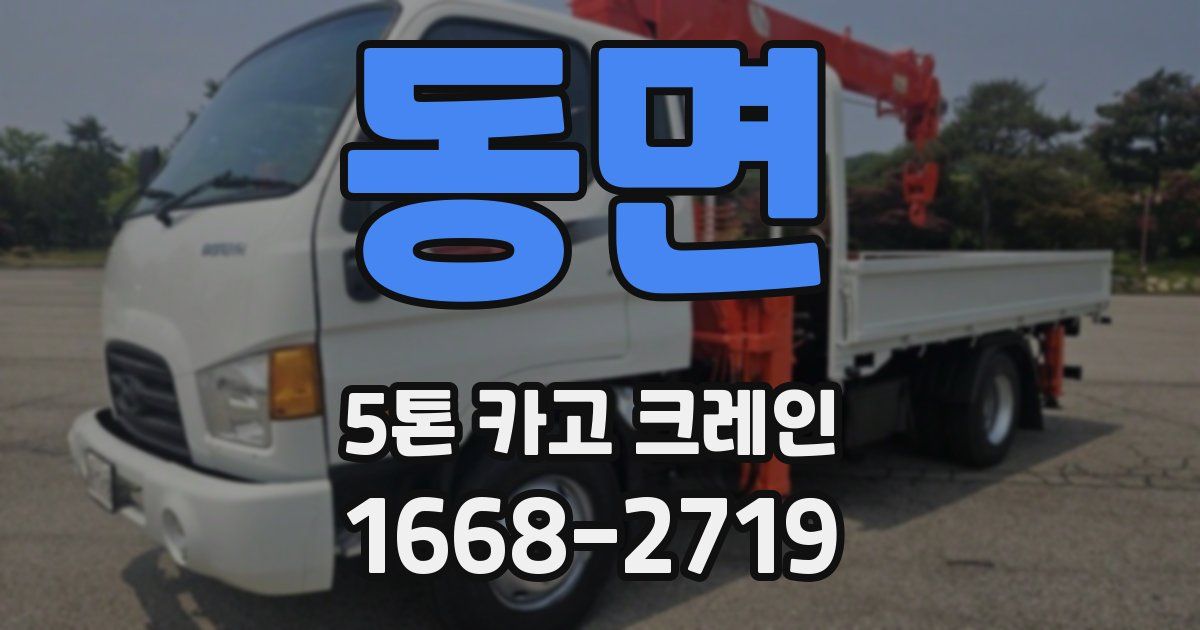 동면 5톤 카고 크레인