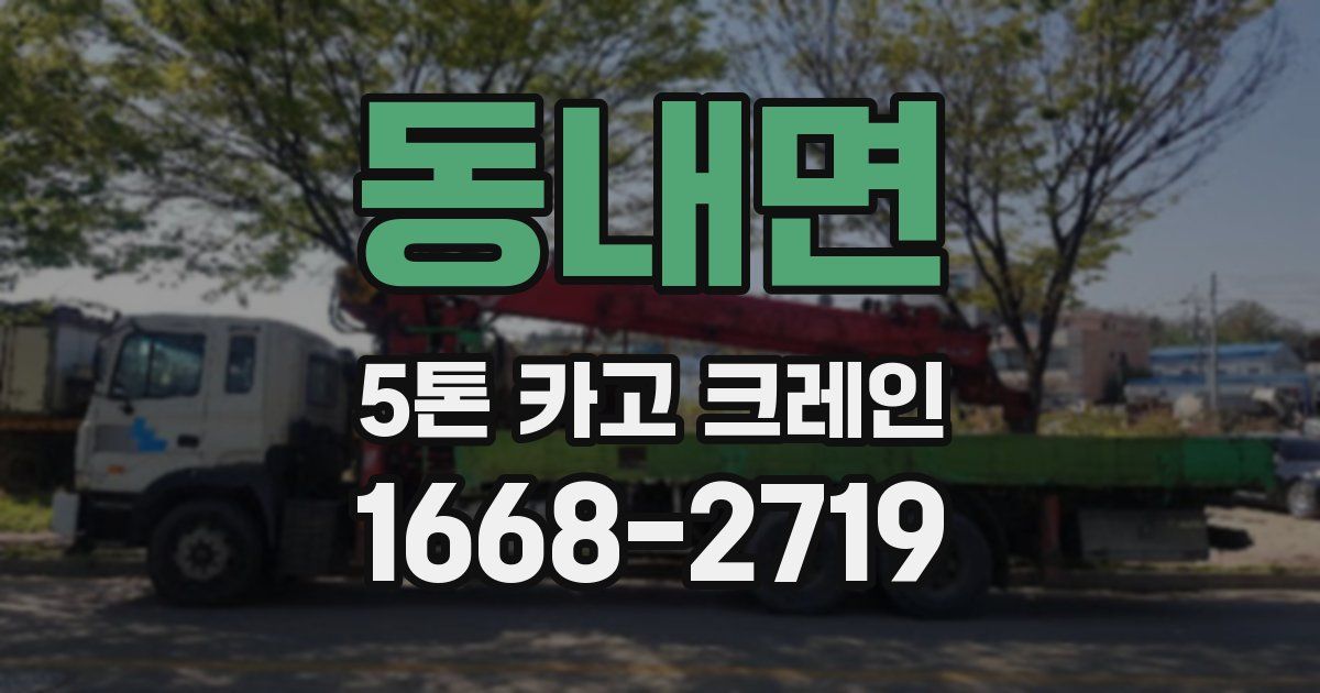 동내면 5톤 카고 크레인