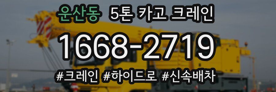운산동 5톤 카고 크레인