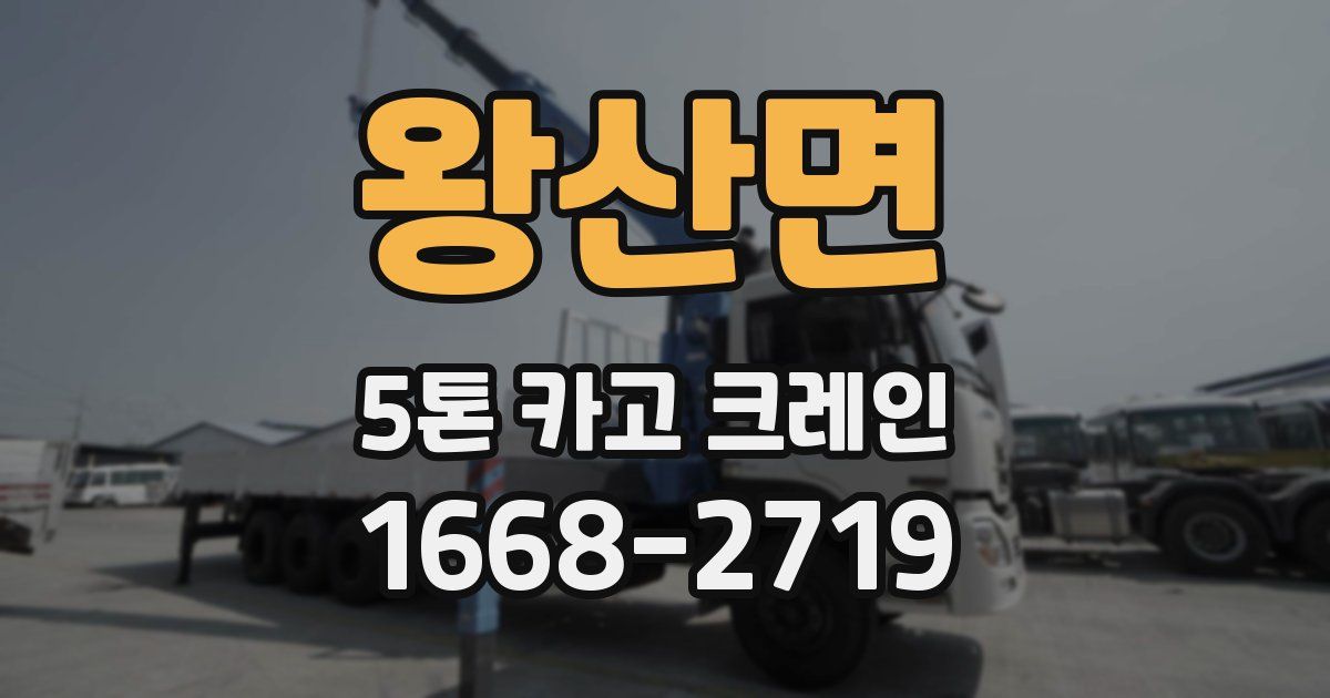 왕산면 5톤 카고 크레인
