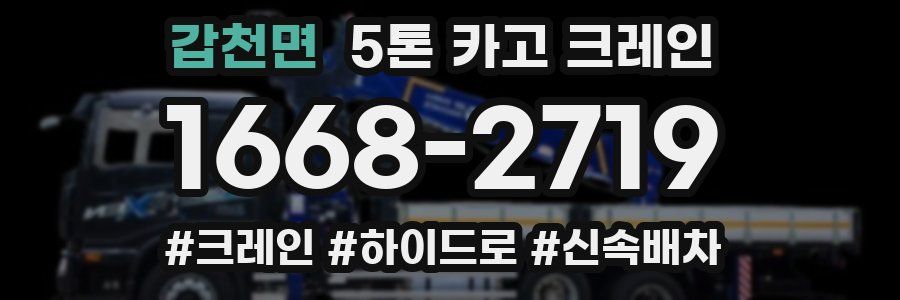 갑천면 5톤 카고 크레인