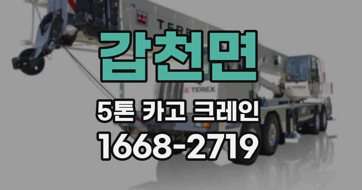 갑천면 5톤 카고 크레인