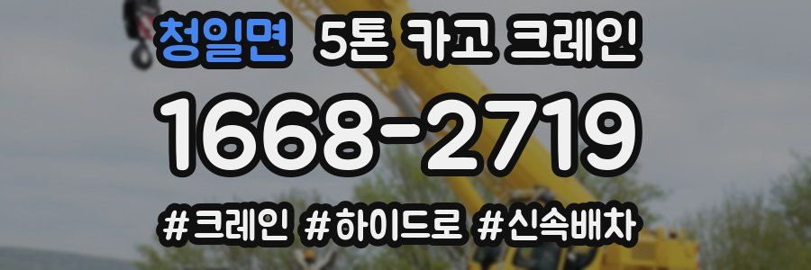 청일면 5톤 카고 크레인