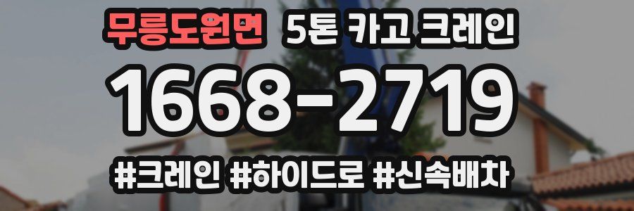 무릉도원면 5톤 카고 크레인