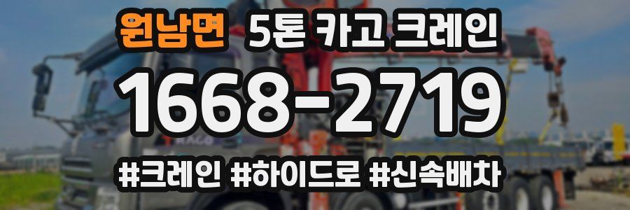 원남면 5톤 카고 크레인