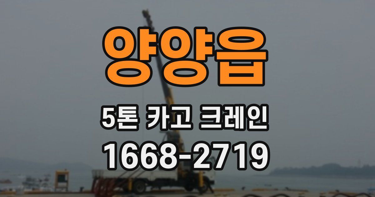 양양읍 5톤 카고 크레인