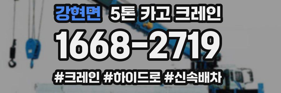 강현면 5톤 카고 크레인