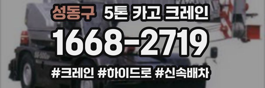 성동구 5톤 카고 크레인