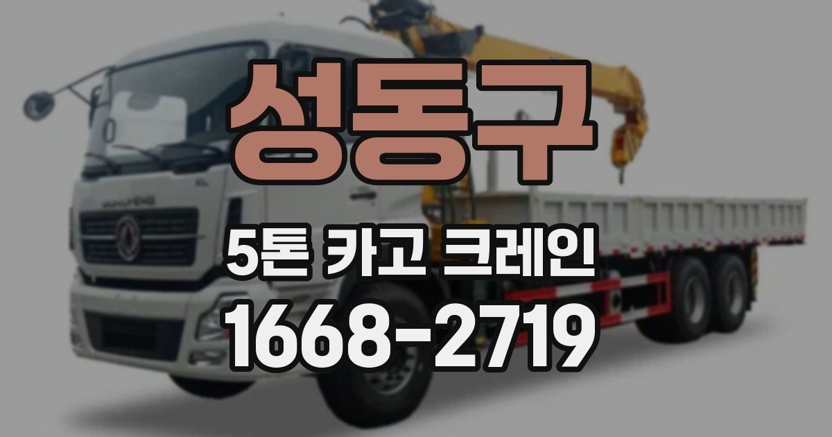 성동구 5톤 카고 크레인