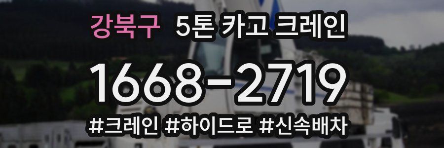 강북구 5톤 카고 크레인