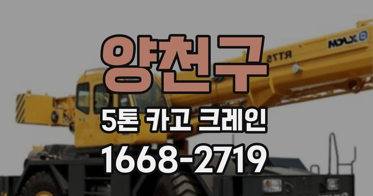 양천구 5톤 카고 크레인