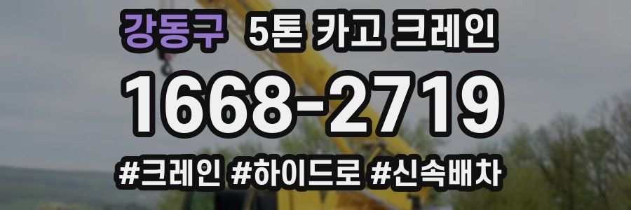 강동구 5톤 카고 크레인