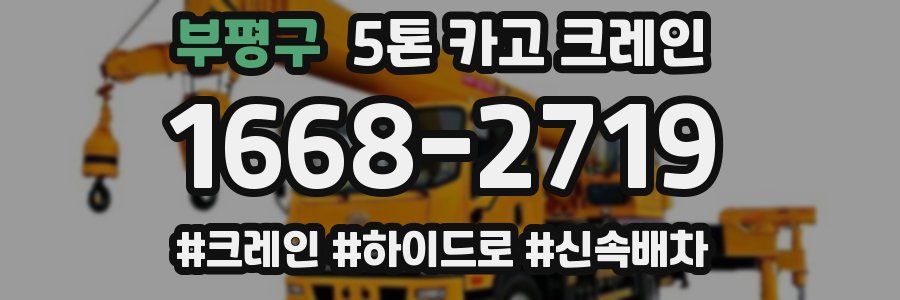 부평구 5톤 카고 크레인