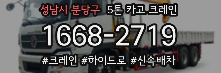 성남시 분당구 5톤 카고 크레인