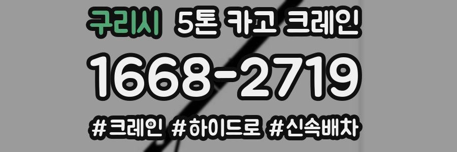 구리시 5톤 카고 크레인