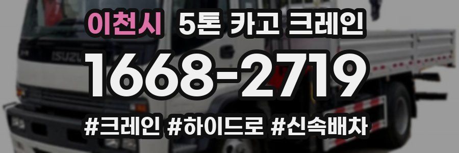이천시 5톤 카고 크레인