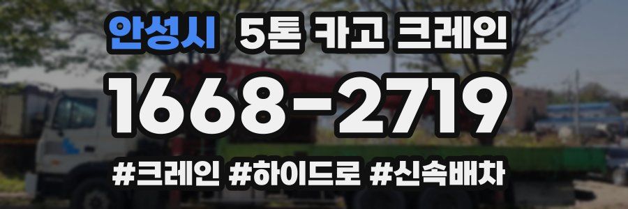 안성시 5톤 카고 크레인