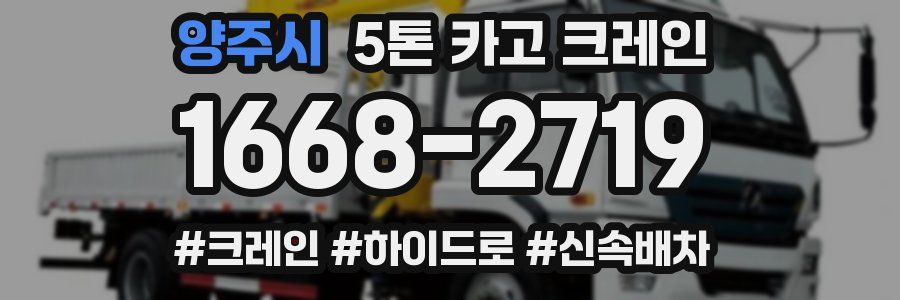 양주시 5톤 카고 크레인