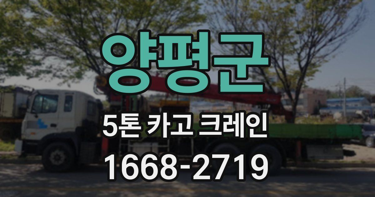 양평군 5톤 카고 크레인