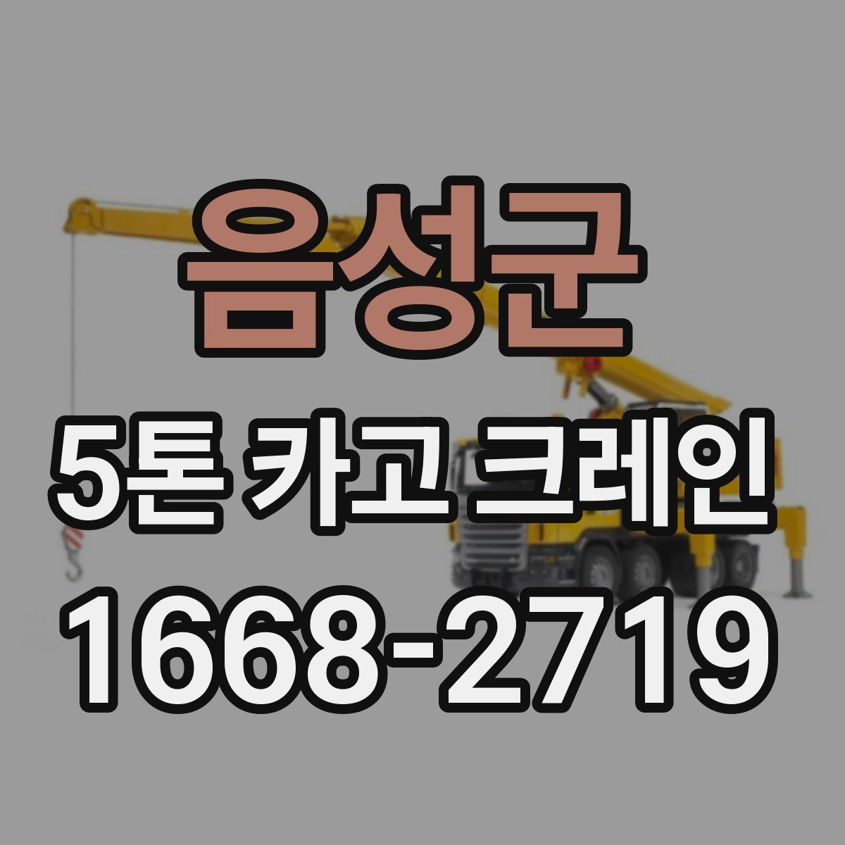 음성군 5톤 카고 크레인