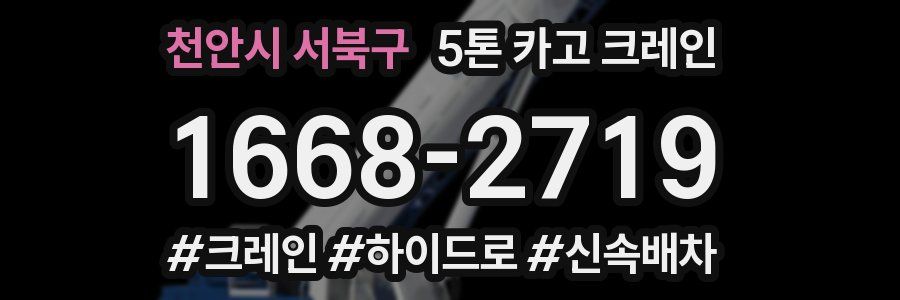 천안시 서북구 5톤 카고 크레인