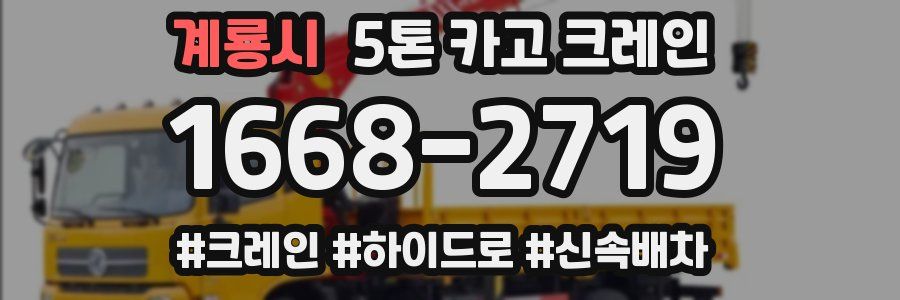 계룡시 5톤 카고 크레인