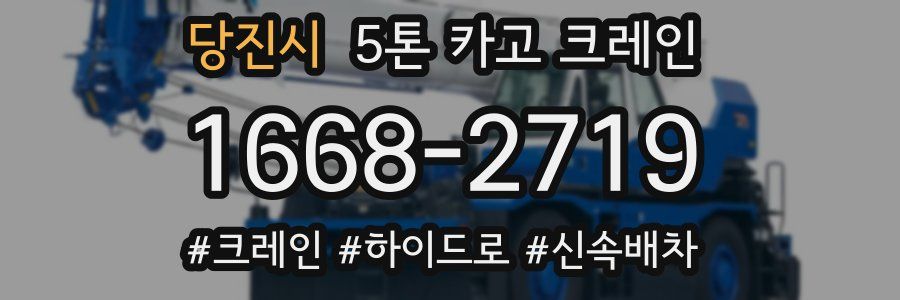 당진시 5톤 카고 크레인