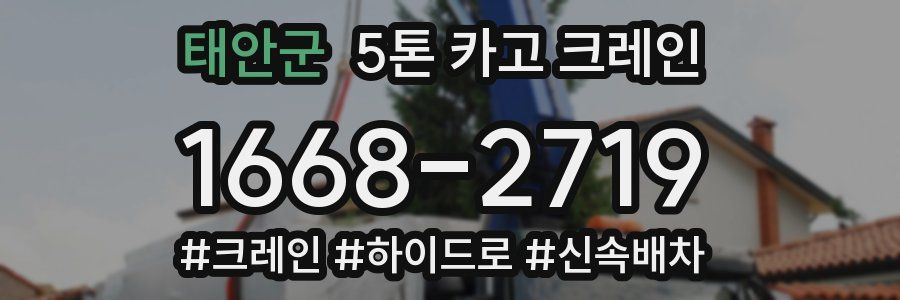 태안군 5톤 카고 크레인