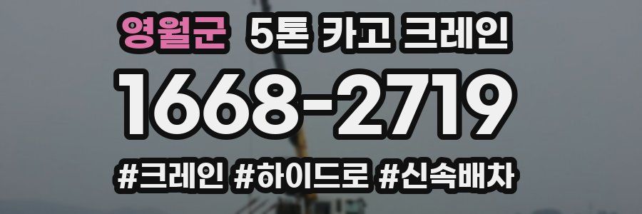 영월군 5톤 카고 크레인