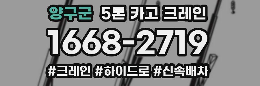 양구군 5톤 카고 크레인