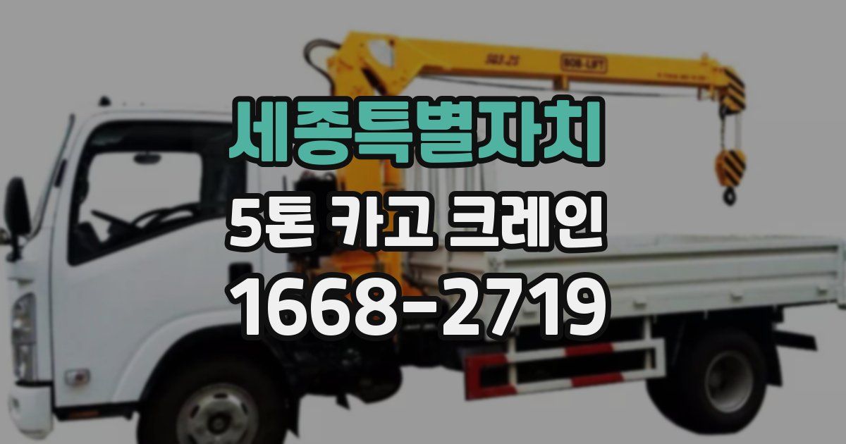 세종특별자치 5톤 카고 크레인