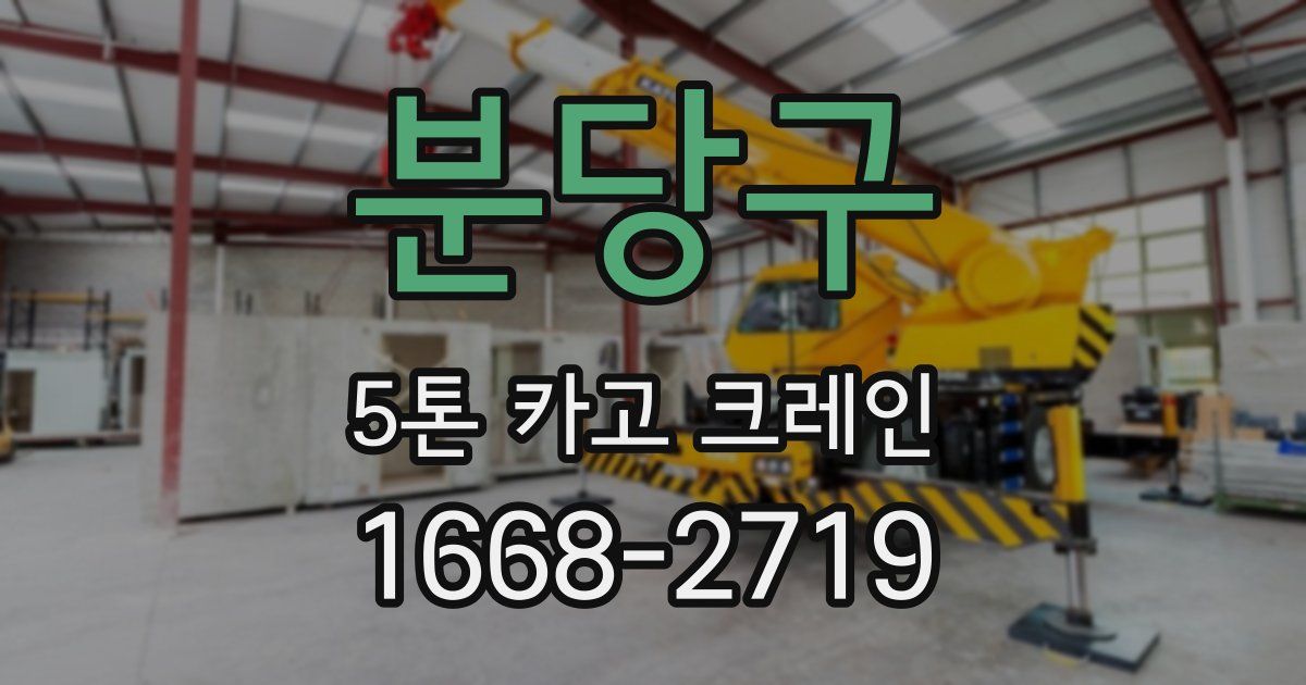 분당구 5톤 카고 크레인