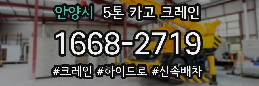 안양시 5톤 카고 크레인